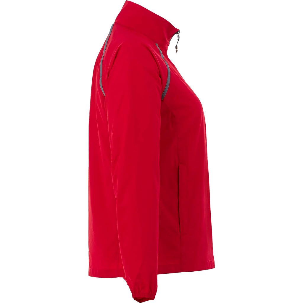 Egmont Lightweight Packable Jacket for Women Transfer - Team Red/Steel Grey - Right Side