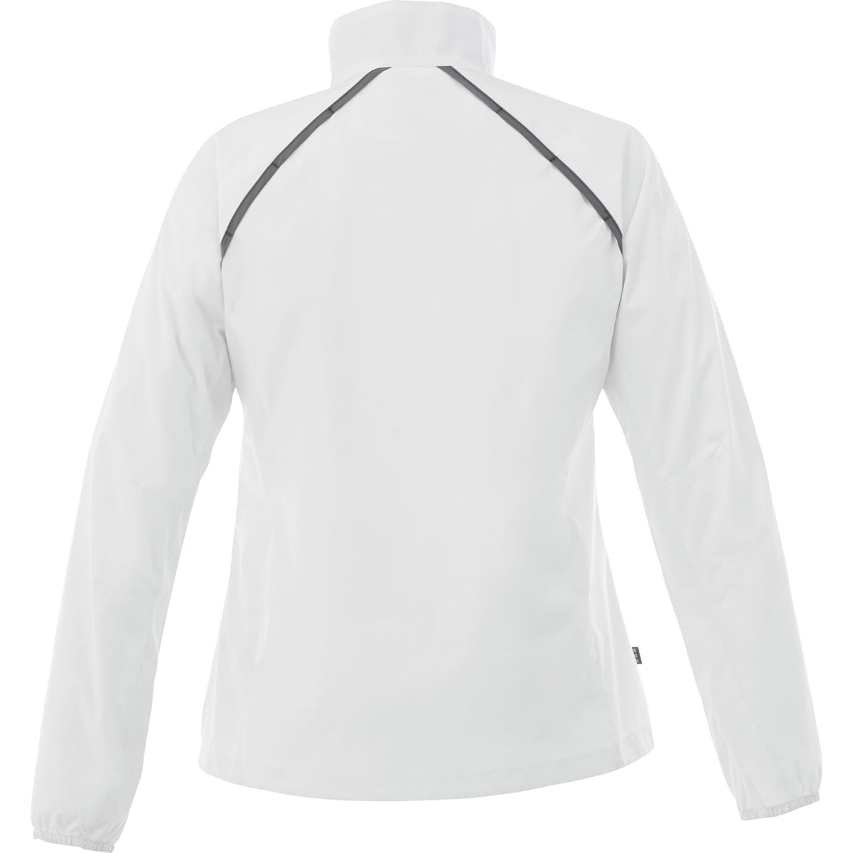 Egmont Lightweight Packable Jacket for Women Transfer - White/Steel Grey - Back Flat