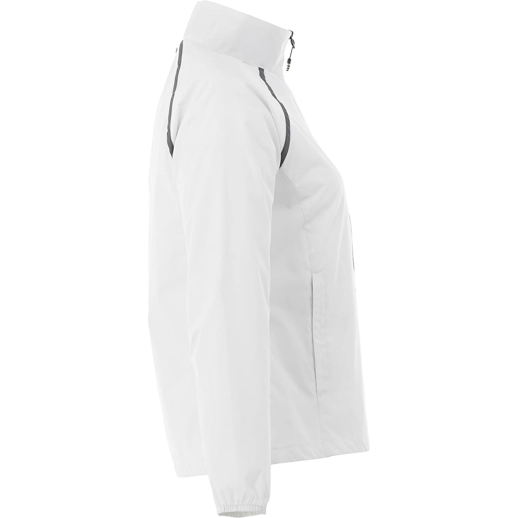 Egmont Lightweight Packable Jacket for Women Transfer - White/Steel Grey - Right Side