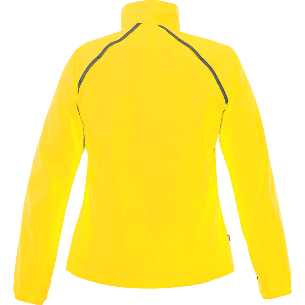 Egmont Lightweight Packable Jacket for Women Transfer - Yellow/Steel Grey - Back Flat