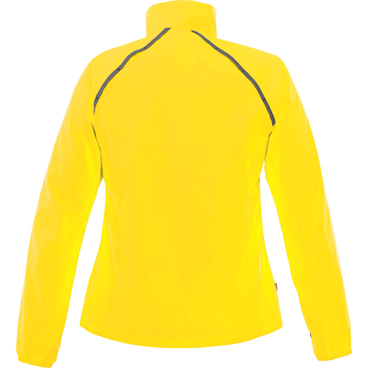 Egmont Lightweight Packable Jacket for Women Transfer - Yellow/Steel Grey - Back Flat