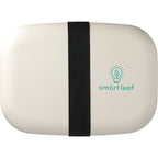 Ekobo Bamboo Fiber Bento Box with Plate Lid Laser Engraving - Off white - Front