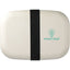 Ekobo Bamboo Fiber Bento Box with Plate Lid Laser Engraving - Off white - Front