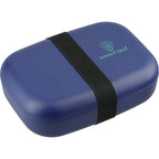 Ekobo Bamboo Fiber Bento Box with Plate Lid Laser Engraving - Royal - Right Angle