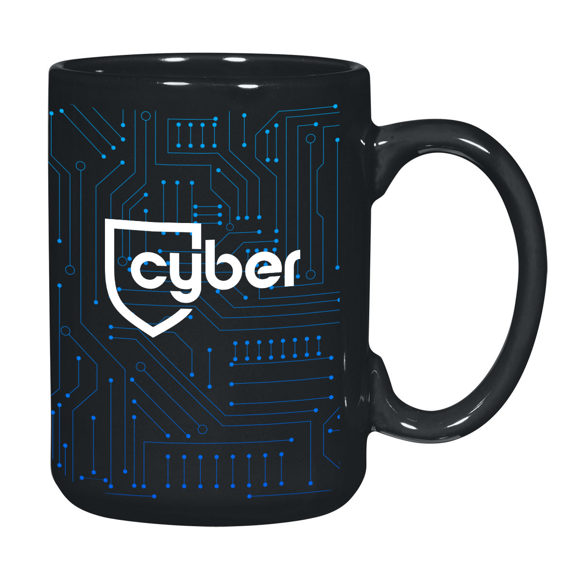 El Grande Mug in Full Color, 15 oz - Black - Megabrite