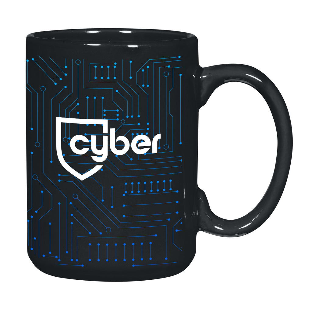 El Grande Mug in Full Color, 15 oz - Black - Megabrite