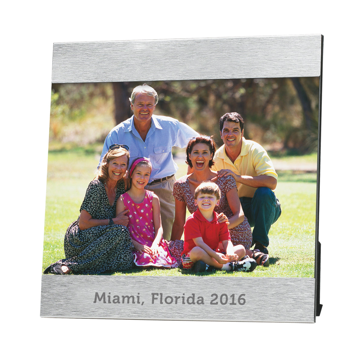 Elan Photo Frame, 4 x 6 Inches Full Color - Silver - Laser Engraving