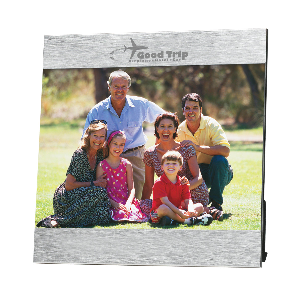 Elan Photo Frame, 4 x 6 Inches Full Color - Silver - Laser Engraving