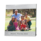 Elan Photo Frame, 4 x 6 Inches Full Color - Silver - Laser Engraving