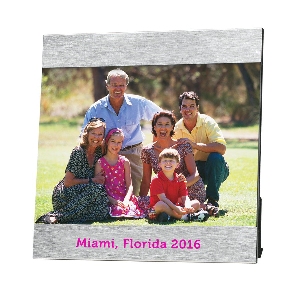 Elan Photo Frame, 4 x 6 Inches Full Color - Silver - Silk Screen