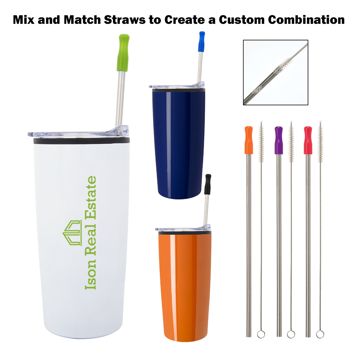 Elate Himalayan Recycled Tumbler, 20 oz - Straw_Silkscreen