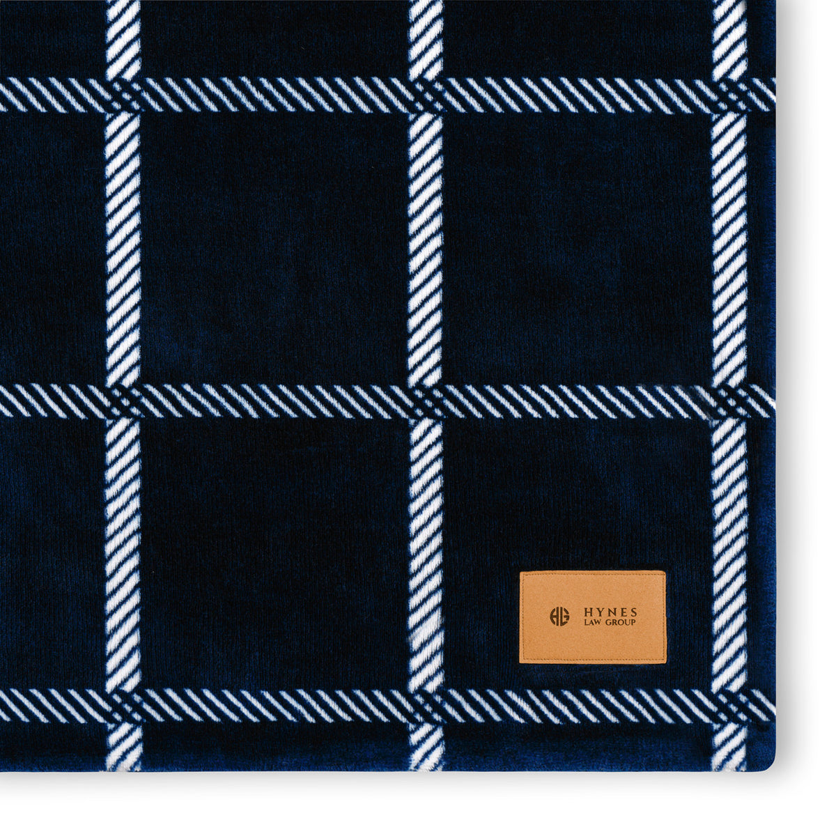 Elegant Lodge Recycled Throw Blanket, 60 x 50 Inches Laser Engraving - Airy Lodge Blue - View 2