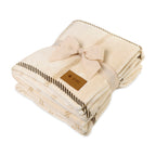 Elegant Lodge Recycled Throw Blanket, 60 x 50 Inches Laser Engraving - Calm Lodge Cream - View 1