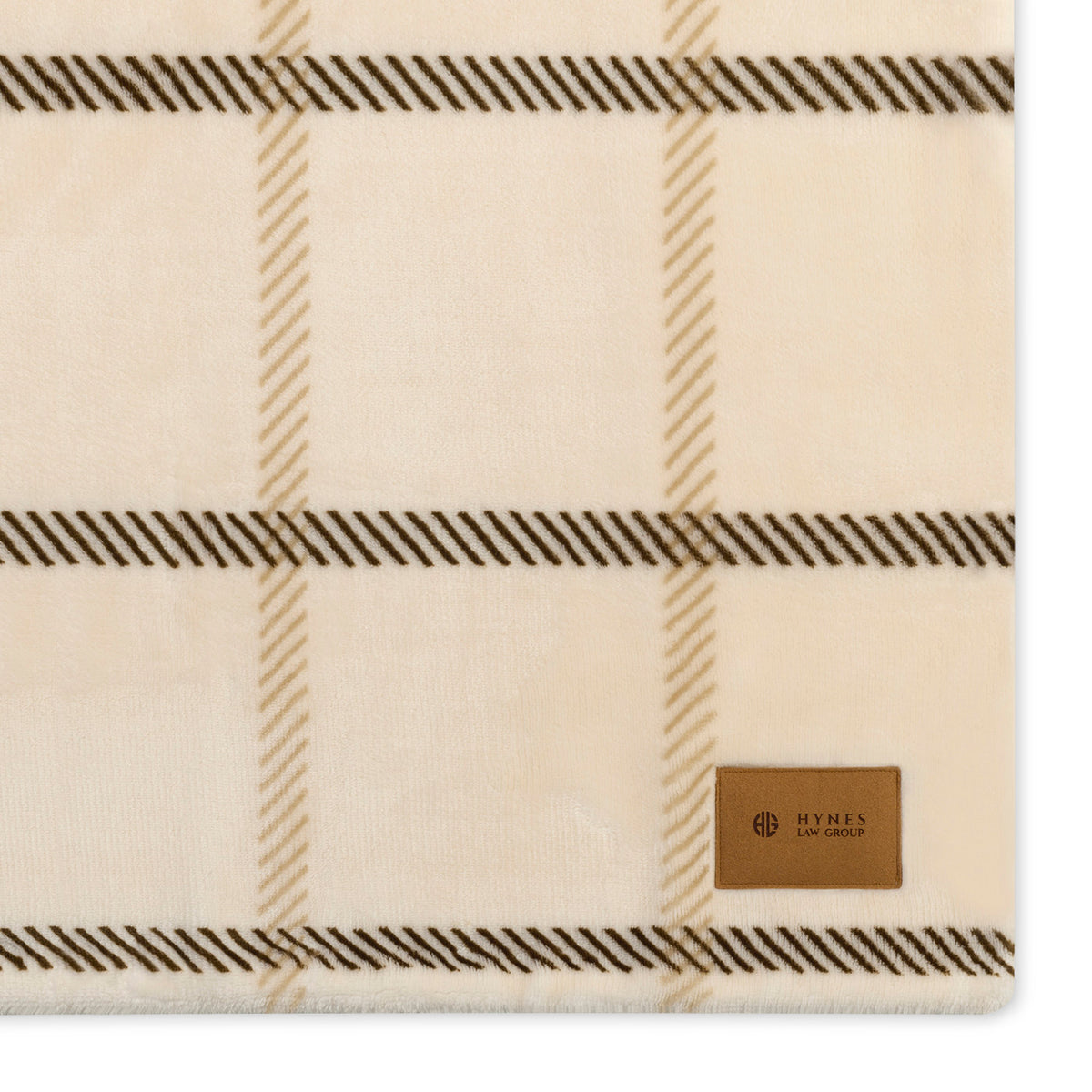 Elegant Lodge Recycled Throw Blanket, 60 x 50 Inches Laser Engraving - Calm Lodge Cream - View 2