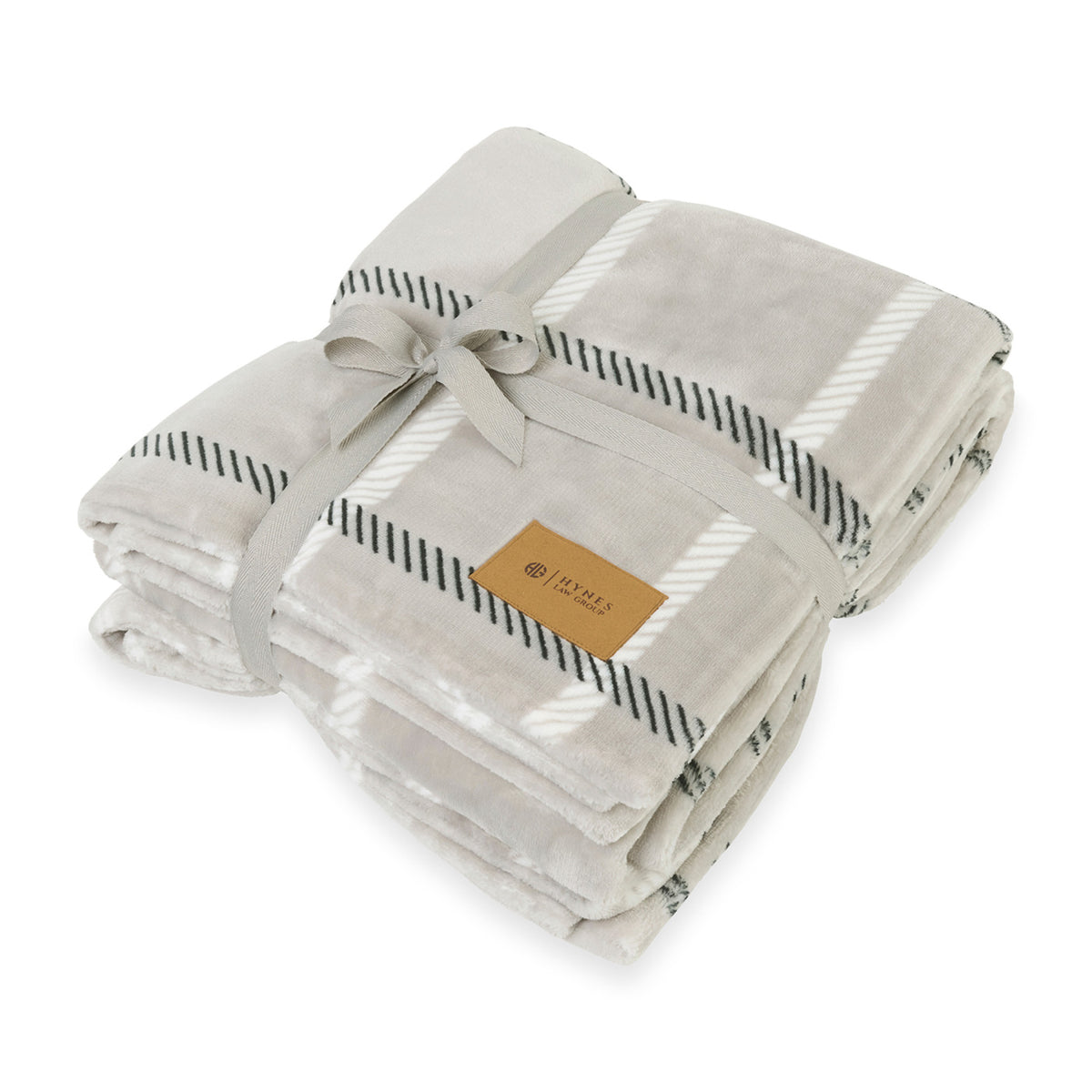 Elegant Lodge Recycled Throw Blanket, 60 x 50 Inches Laser Engraving - Lodge Grey - View 1