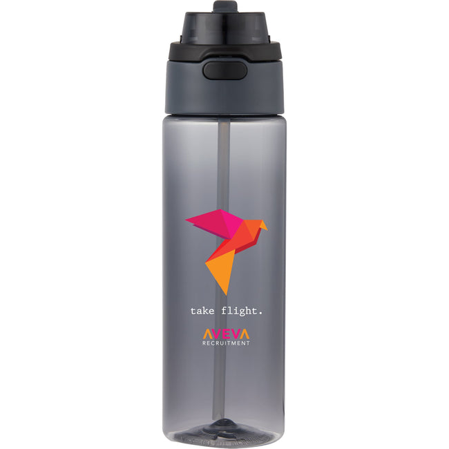 Ella Flip Straw Bottle in Recycled PET, 24 oz Full Color