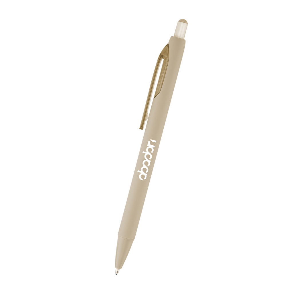Ellison Pen in Recycled ABS - Beige - Silk Screen
