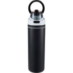 Elvin Recycled Steel Bottle with Flip Straw and Chug Spout, 28 oz - Black - Alternate 2