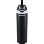 Elvin Recycled Steel Bottle with Flip Straw and Chug Spout, 28 oz - Black - Alternate 3