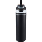 Elvin Recycled Steel Bottle with Flip Straw and Chug Spout, 28 oz - Black - Alternate