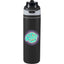 Elvin Recycled Steel Bottle with Flip Straw and Chug Spout, 28 oz - Black - Front