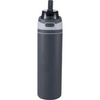 Elvin Recycled Steel Bottle with Flip Straw and Chug Spout, 28 oz - Gray - Alternate 2