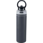 Elvin Recycled Steel Bottle with Flip Straw and Chug Spout, 28 oz - Gray - Alternate