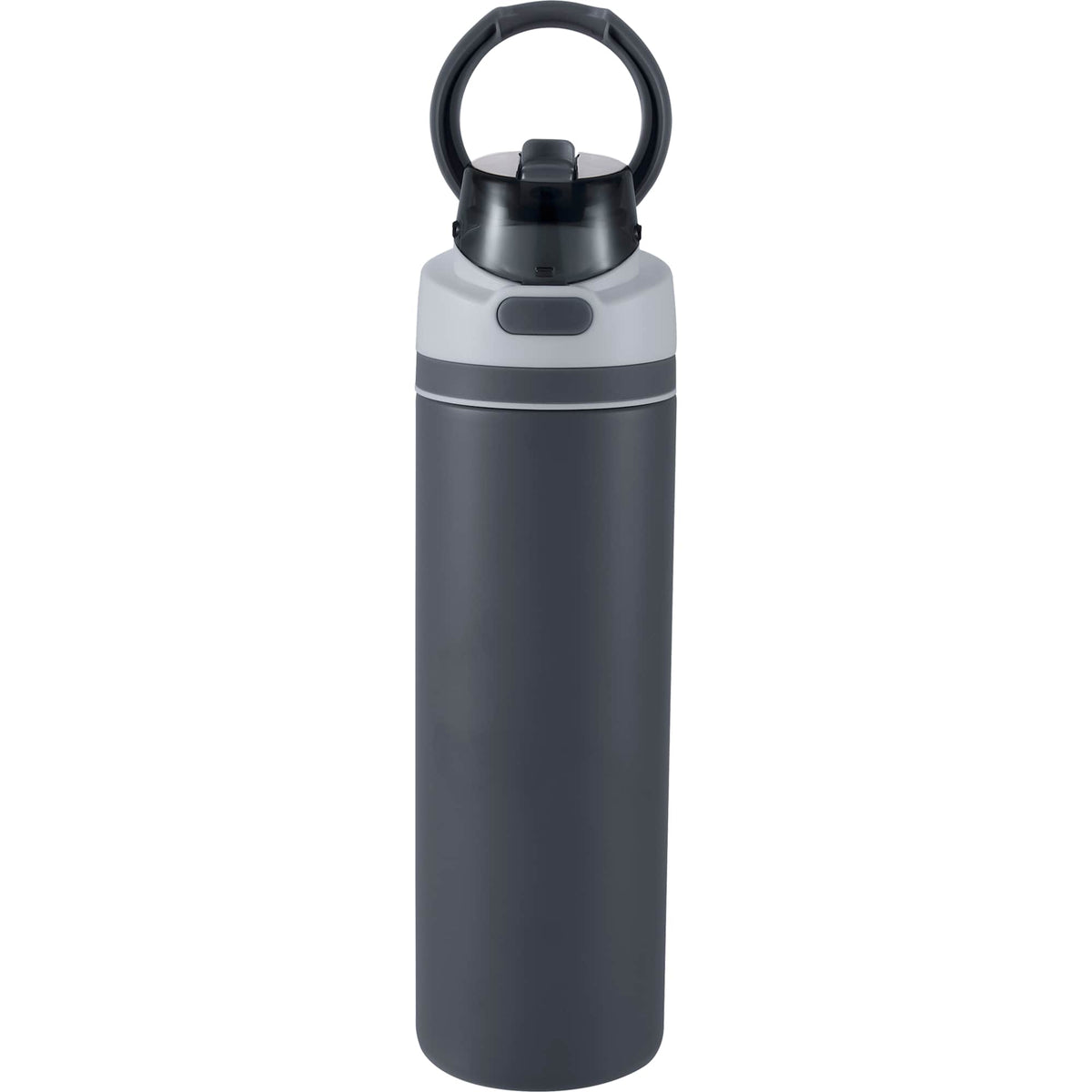 Elvin Recycled Steel Bottle with Flip Straw and Chug Spout, 28 oz - Gray - Alternate