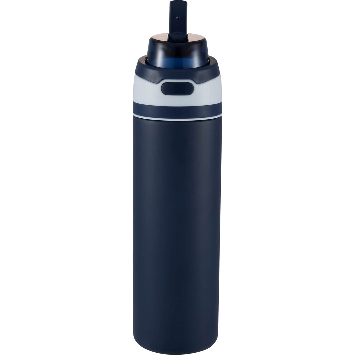Elvin Recycled Steel Bottle with Flip Straw and Chug Spout, 28 oz - Navy - Alternate 2