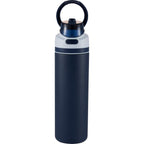 Elvin Recycled Steel Bottle with Flip Straw and Chug Spout, 28 oz - Navy - Alternate