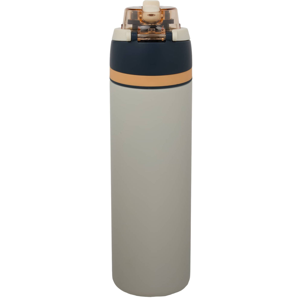 Elvin Recycled Steel Bottle with Flip Straw and Chug Spout, 28 oz - Tofu - Back