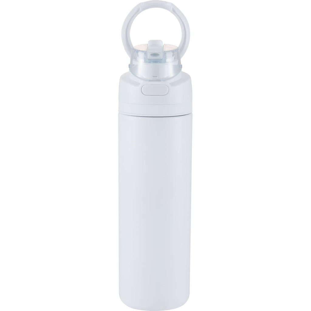 Elvin Recycled Steel Bottle with Flip Straw and Chug Spout, 28 oz - White - Alternate 2