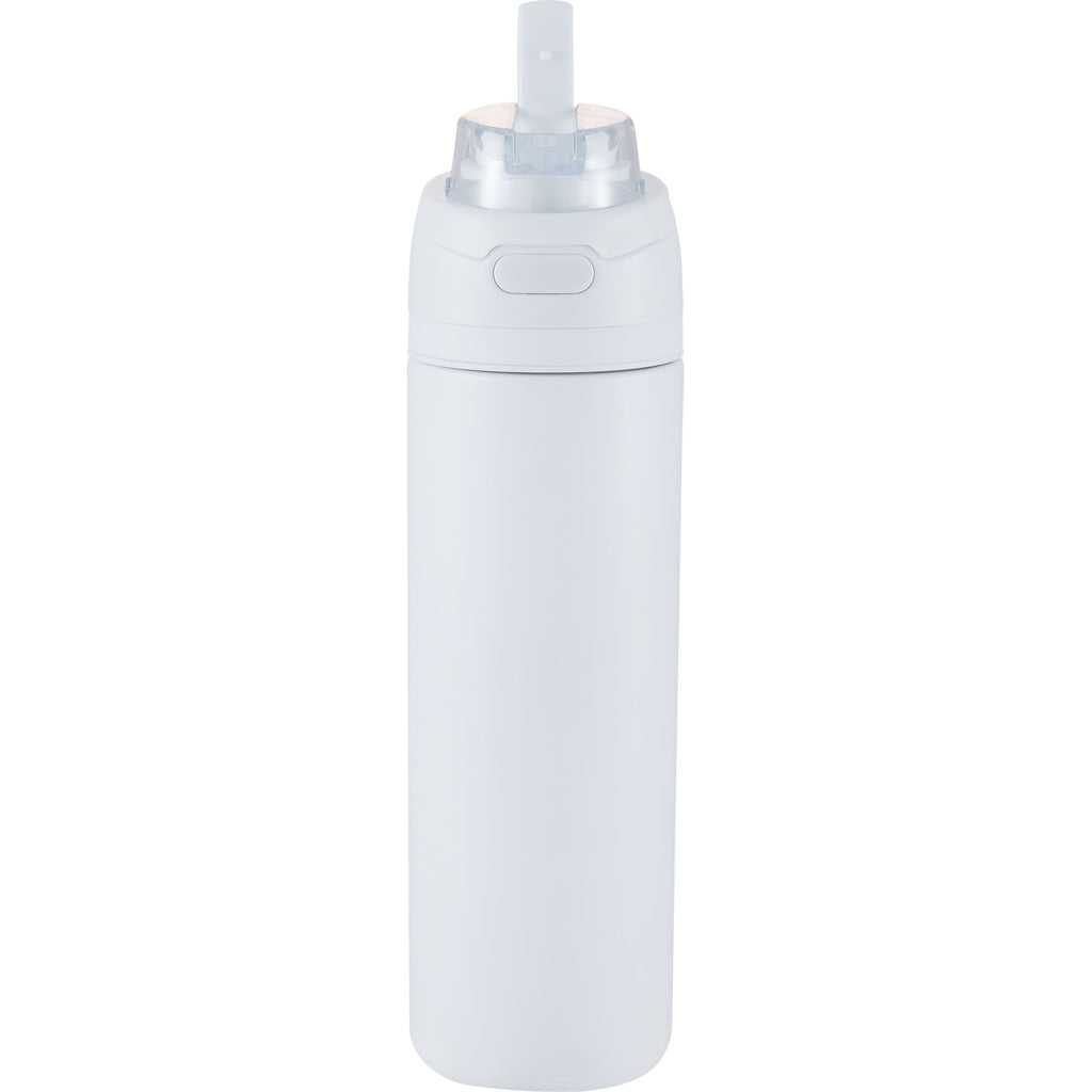 Elvin Recycled Steel Bottle with Flip Straw and Chug Spout, 28 oz - White - Alternate 3