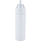 Elvin Recycled Steel Bottle with Flip Straw and Chug Spout, 28 oz - White - Alternate 3