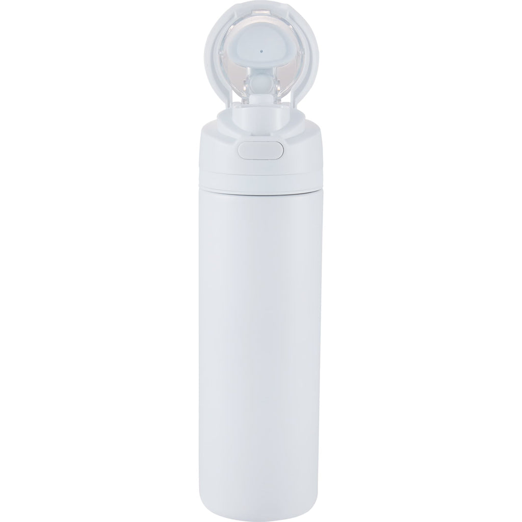 Elvin Recycled Steel Bottle with Flip Straw and Chug Spout, 28 oz - White - Alternate 4