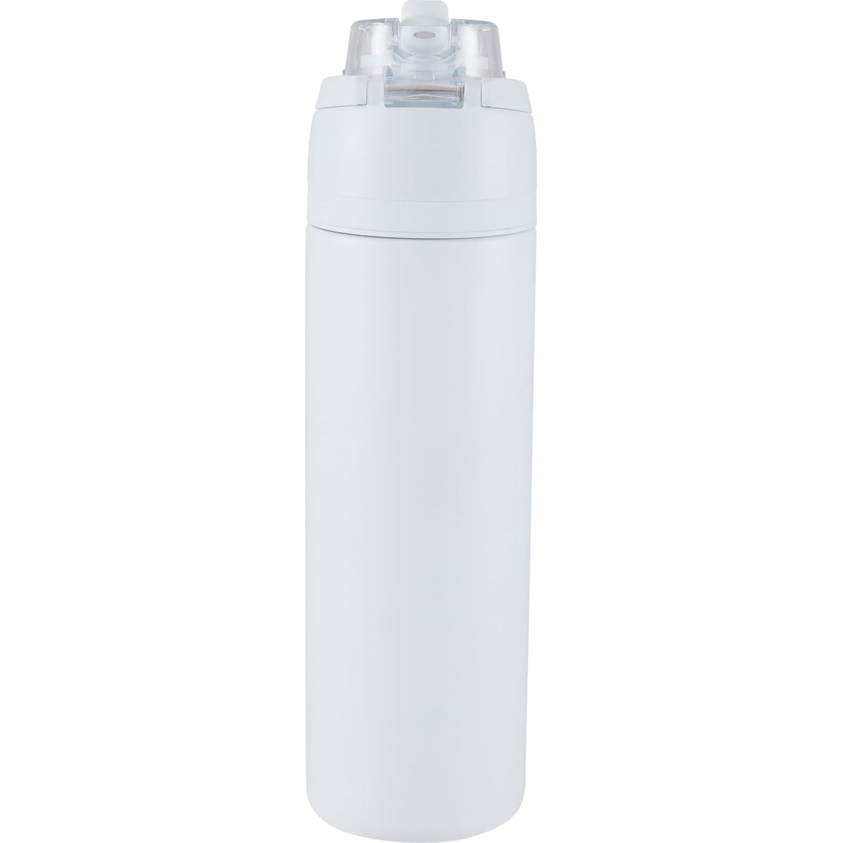 Elvin Recycled Steel Bottle with Flip Straw and Chug Spout, 28 oz - White - Back
