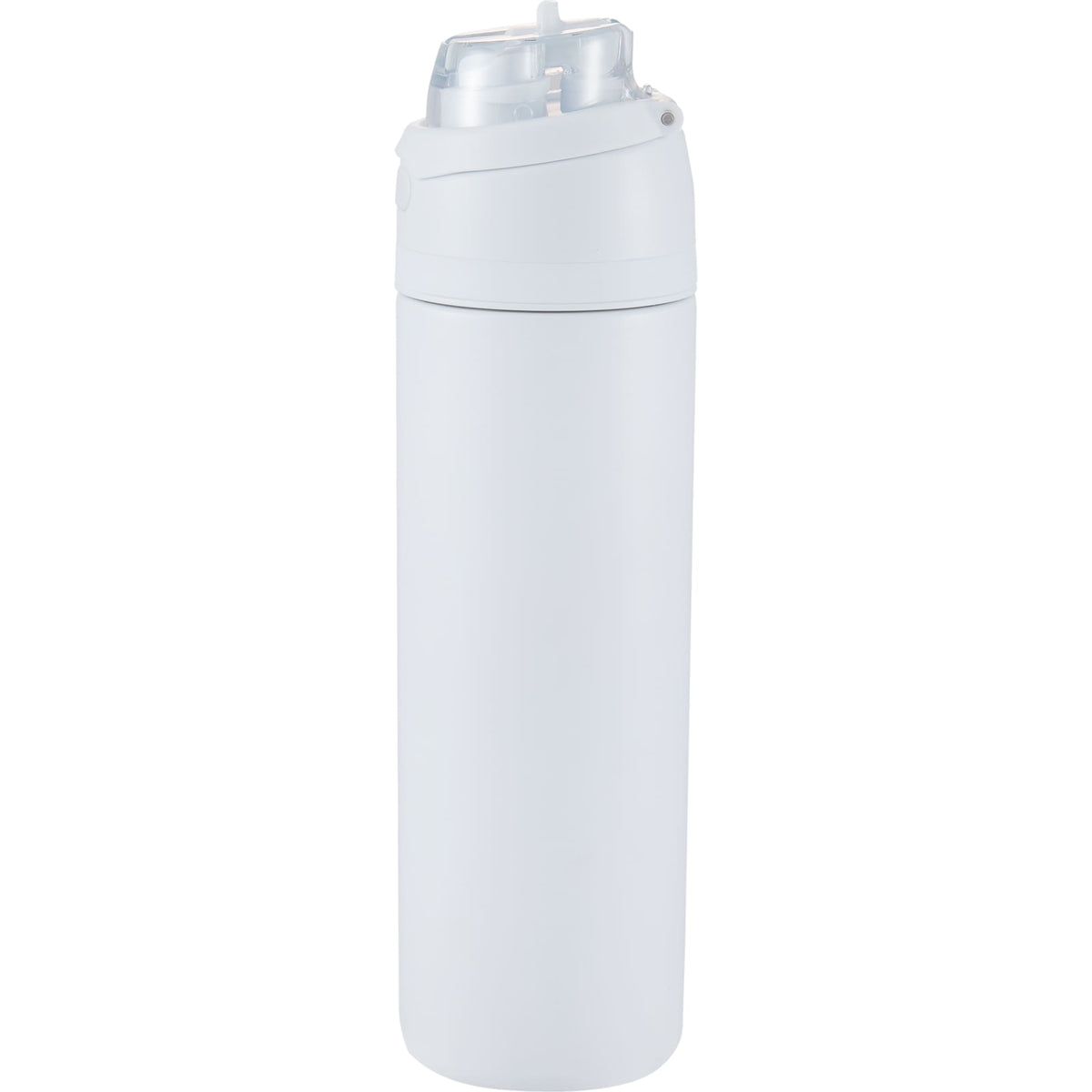 Elvin Recycled Steel Bottle with Flip Straw and Chug Spout, 28 oz - White - Left Angle
