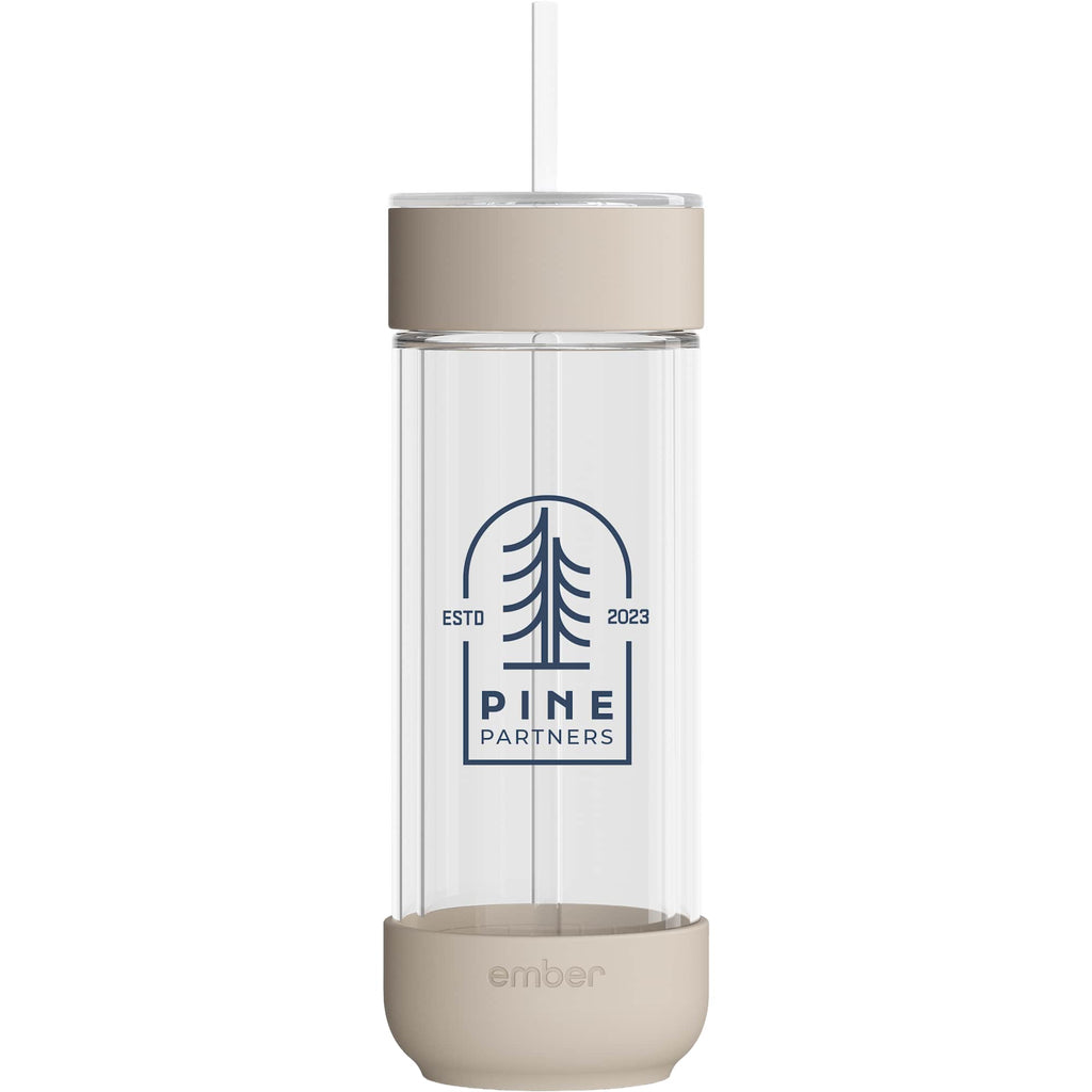 Ember Cold Tumbler in Insulated Glass, 16 oz - Sand - Photo