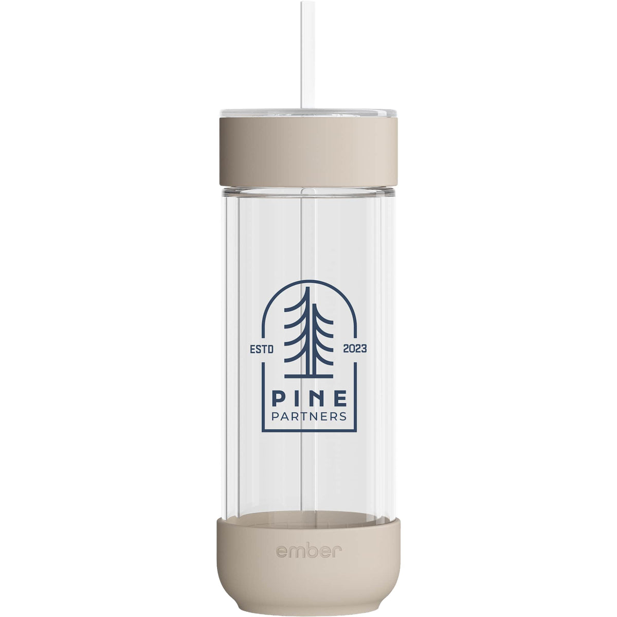 Ember Cold Tumbler in Insulated Glass, 16 oz - Sand - Photo