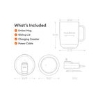 Ember Smart Mug with Sliding Lid, 14 oz Laser Engraving - Black - Photo 3