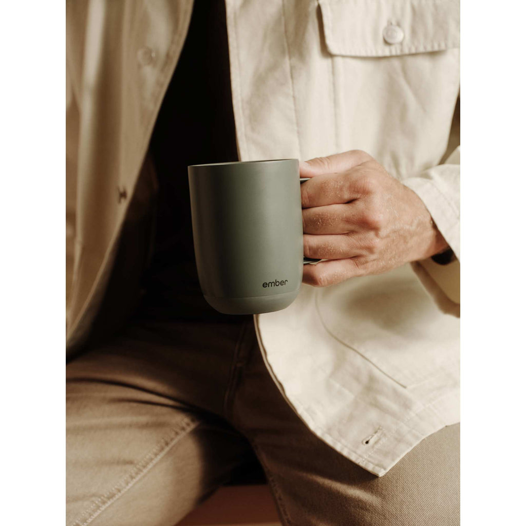 Ember Smart Mug with Sliding Lid, 14 oz Laser Engraving - Sage - Photo 6