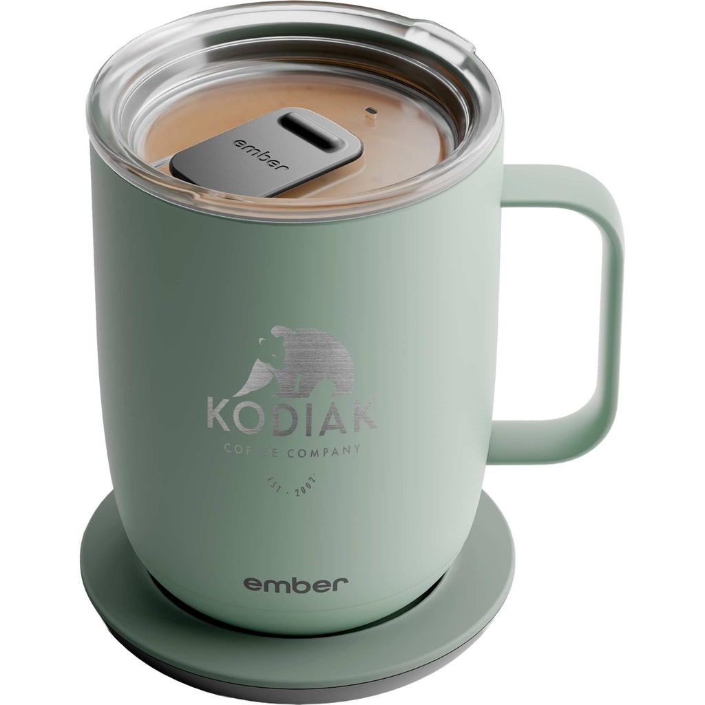 Ember Smart Mug with Sliding Lid, 14 oz Laser Engraving - Sage - Photo