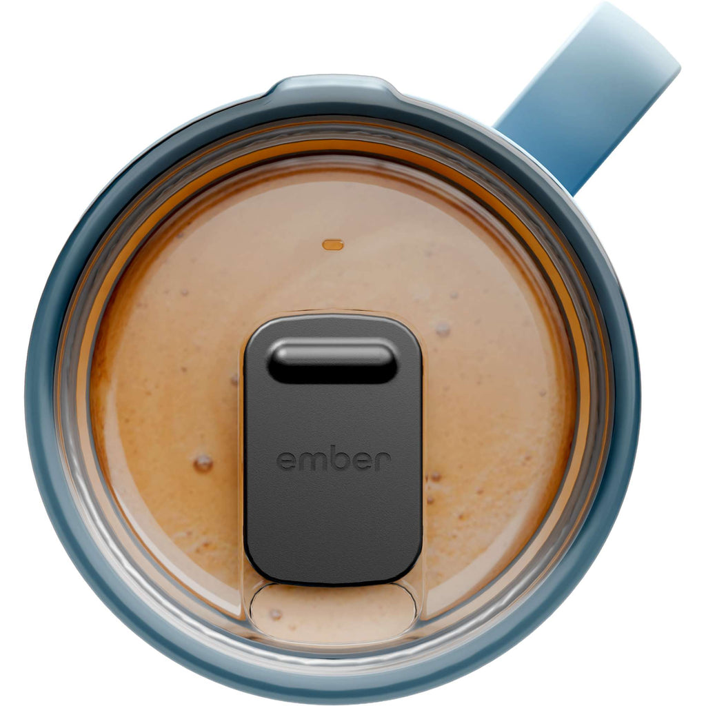 Ember Smart Mug with Sliding Lid, 14 oz Laser Engraving - Salt Blue - Photo 10