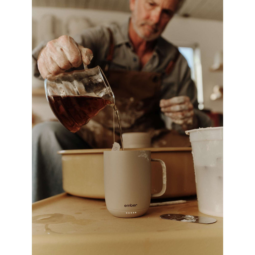 Ember Smart Mug with Sliding Lid, 14 oz Laser Engraving - Sand - Photo 10