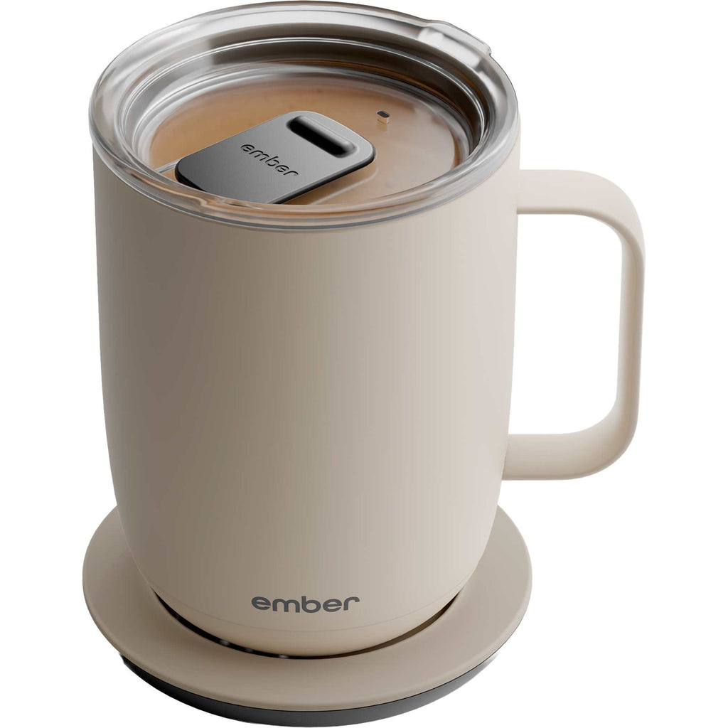 Ember Smart Mug with Sliding Lid, 14 oz Laser Engraving - Sand - Photo 2