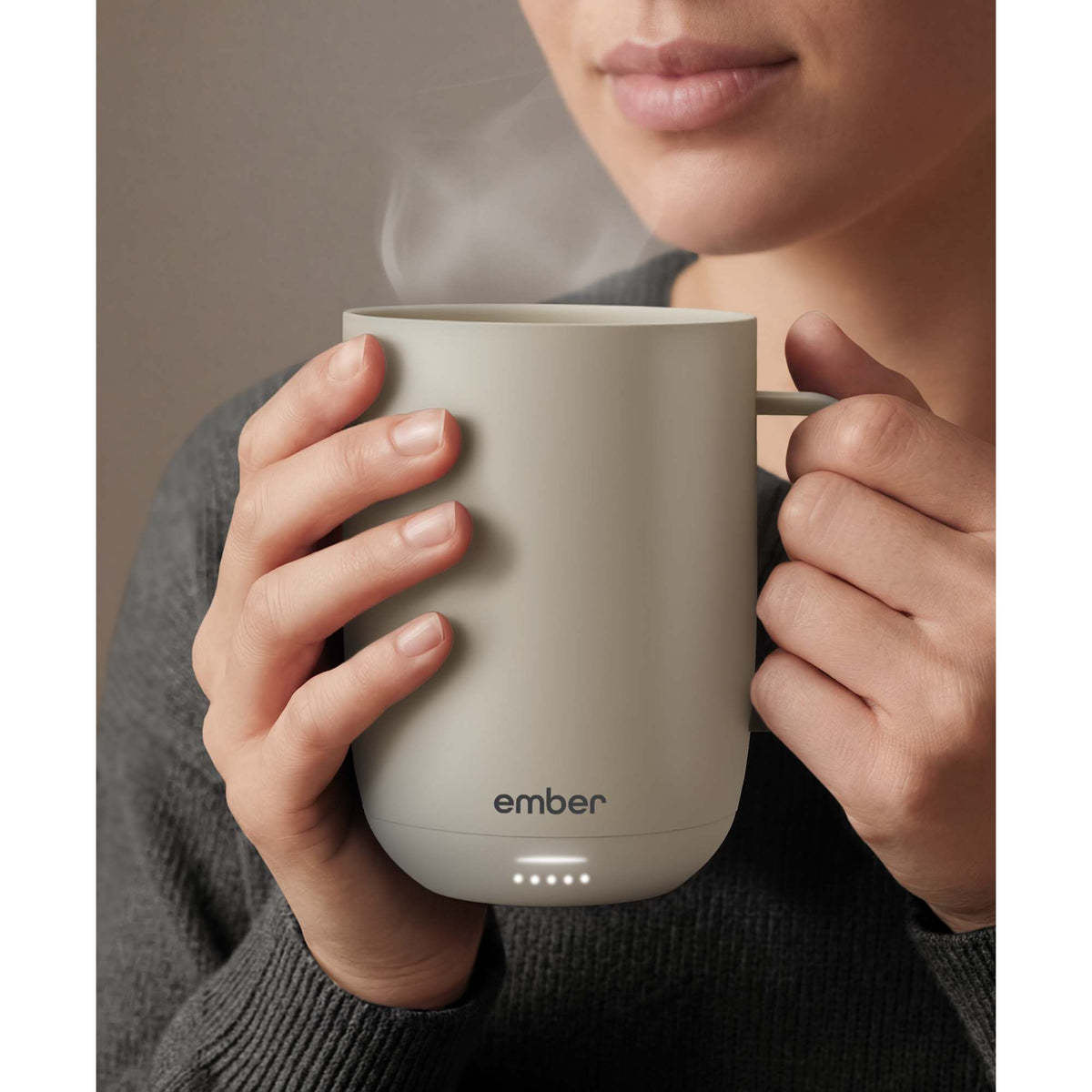 Ember Smart Mug with Sliding Lid, 14 oz Laser Engraving - Sand - Photo 8
