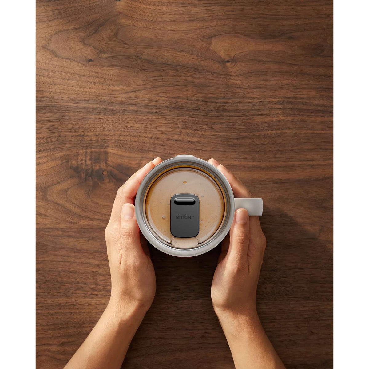 Ember Smart Mug with Sliding Lid, 14 oz Laser Engraving - Sand - Photo 9