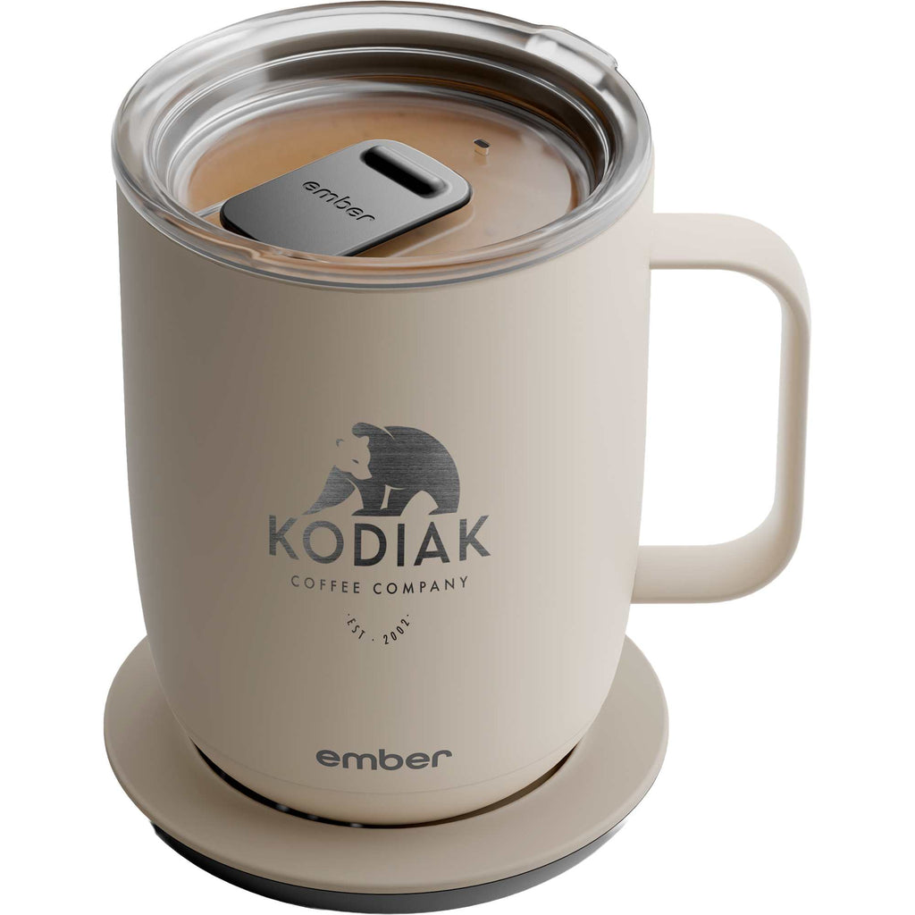 Ember Smart Mug with Sliding Lid, 14 oz Laser Engraving - Sand - Photo