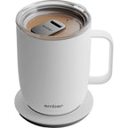Ember Smart Mug with Sliding Lid, 14 oz Laser Engraving - White - Photo 2