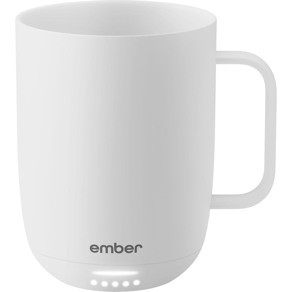 Ember Smart Mug with Sliding Lid, 14 oz Laser Engraving - White - Photo 3